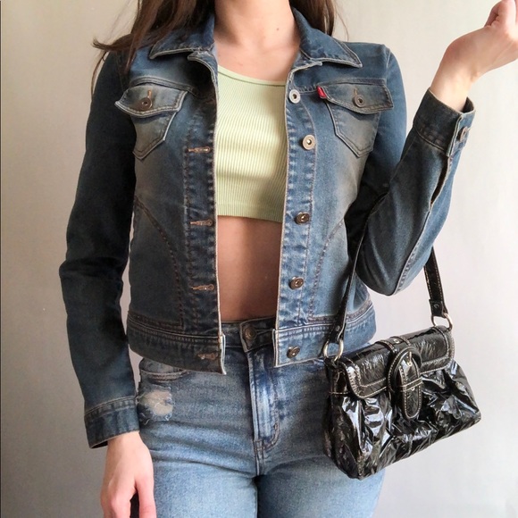 Y2K Vintage Denim Button Up Jean Jacket Medium - Picture 1 of 8